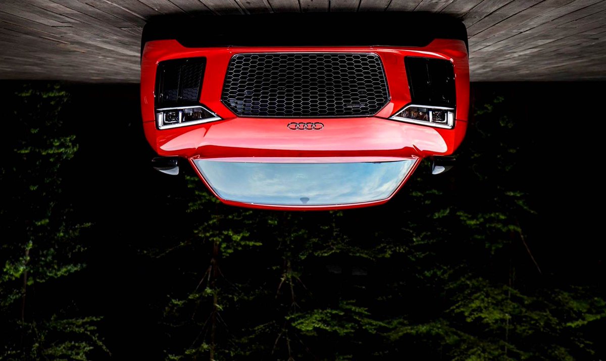 AudiOfficial's tweet photo. The #R8Coupé. Just as capable as the Spyder. #SundayFunday https://t.co/ZGx43chmzD