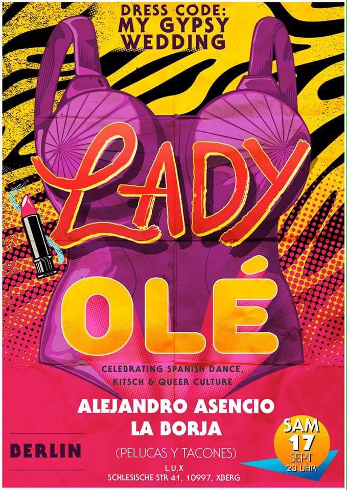 LaLadyOle's tweet photo. This Saturday #gypsywedding in #Berlín @berlunes @GayBerlinInfo #spanish #party #queer #kitsch https://t.co/X63TqQizum