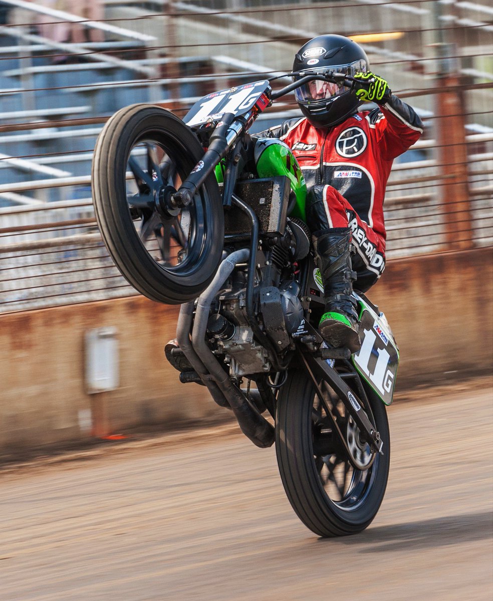 American Flat Track On Twitter Gary Ketchum Knows How To Enjoy A Good Mid Week Pick Me Up On His Kawasaki Ninja 650 Wheeliewednesday