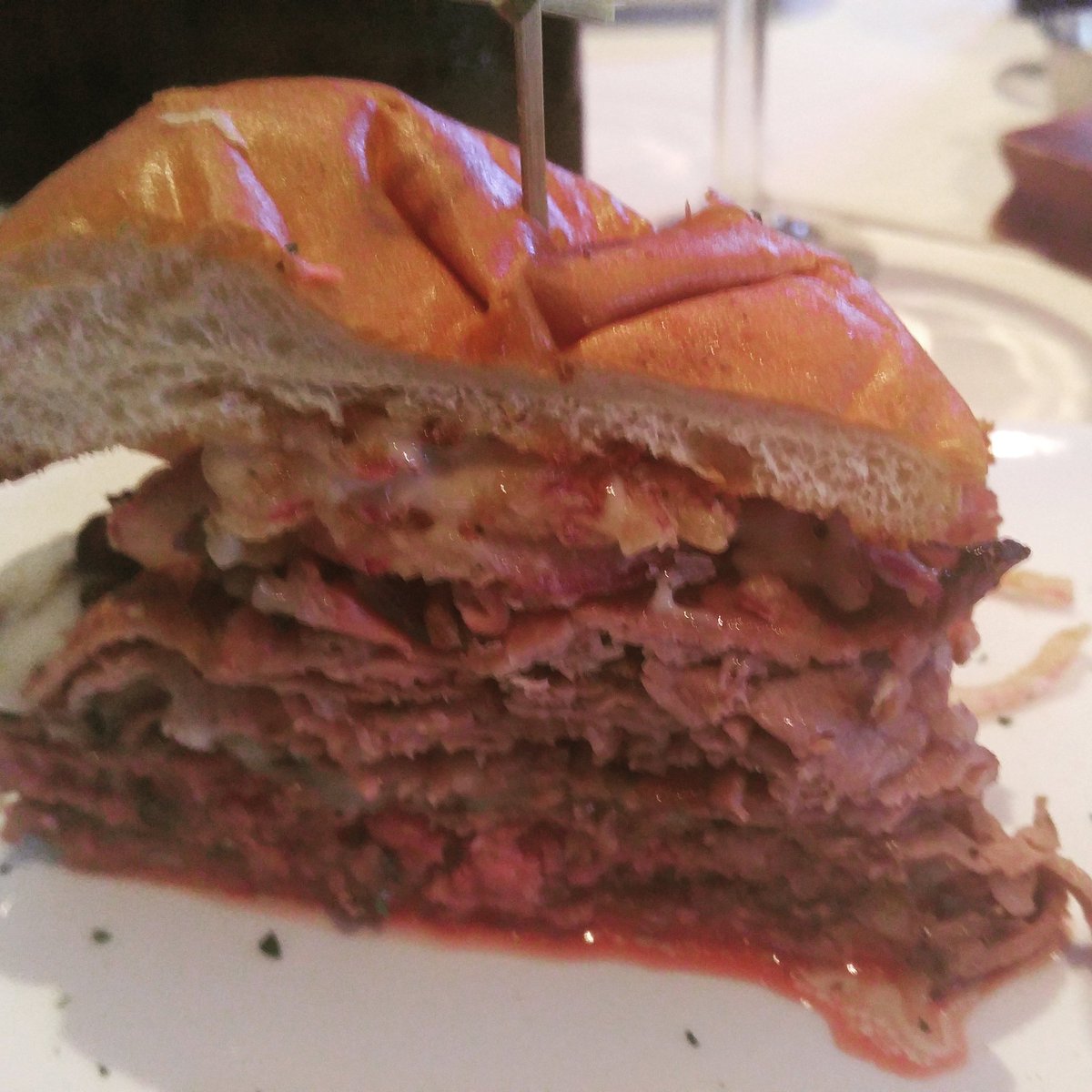 ðð ð¥ðð¤ ðððð» on twitter hella happyhour burger at prestons on pima and pinnacle peak 10 w onions cheese beef and prime rib on top twitter