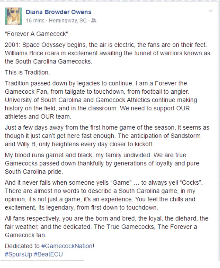 dbo_sc's tweet photo. "Forever A Gamecock"
Dedicated to #GamecockNation!
🐔🏈🐔🏈🐔🏈🐔🏈🐔🏈🐔🏈🐔
#Gamecocks https://t.co/3fGfxJgH0w