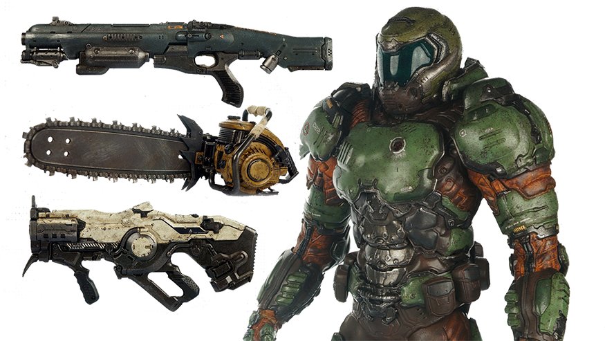 DOOM's tweet photo. A look at building the @WorldOf3A #DOOM Marine Collector's Figure https://t.co/dTlolEkWCh https://t.co/IgZb4Q3MVg