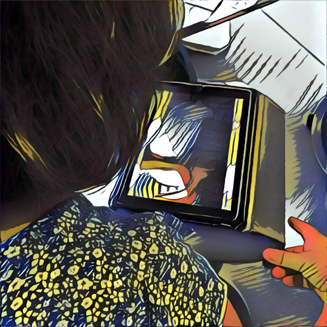 Avec les enseignants de l'école É. Heriot on exploite les images avec les tablettes #FormationCanope94