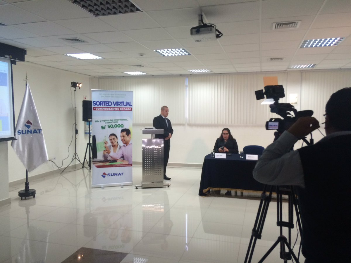 SUNATOficial's tweet photo. En breve daremos inicio vía streaming al #SorteoVirtual de comprobantes de pago https://t.co/EchpwcN8H6