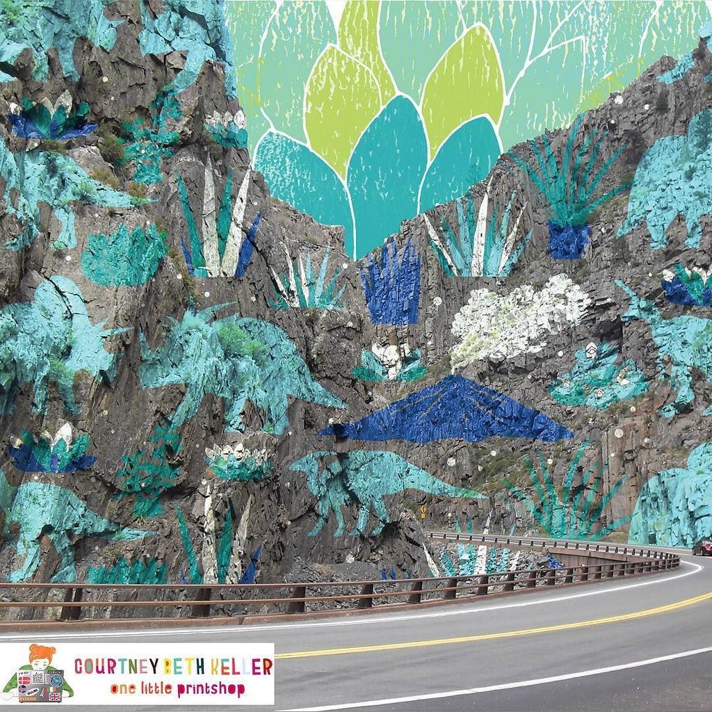 1LtlPrintShop's tweet photo. Here's my #makeitindesign #patternbombing #canyon. Hint: Continue this drive up the mountain and you'll reach two pโฆ https://t.co/hHUip1tLmt