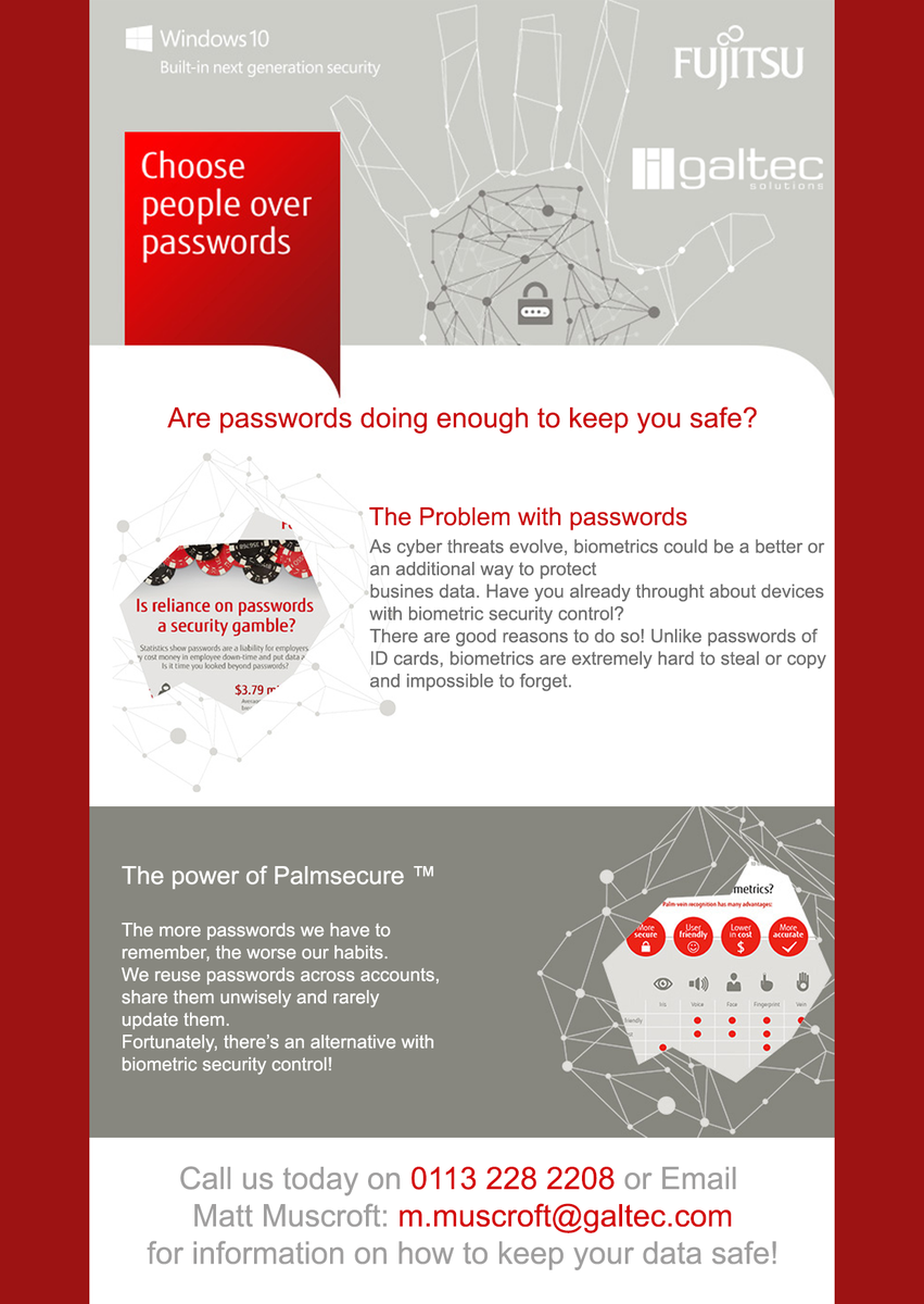 GaltecSolutions's tweet image. Are passwords doing enough to keep your data safe? #choosepeopleoverpasswords #safedata #protectyourdata