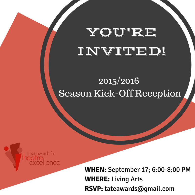 Join us this Saturday for a Season Kick-Off Reception! Sat, 6-8 at <a href="/livingartstulsa/">Living Arts of Tulsa</a> FREE and Open to Community!