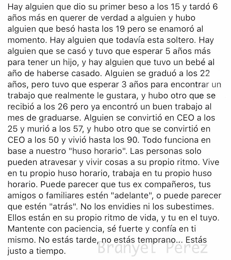 RoselaDurruty's tweet photo. No estás tarde, no estás temprano... Estás justo a tiempo. https://t.co/u4MHVBNV4Y