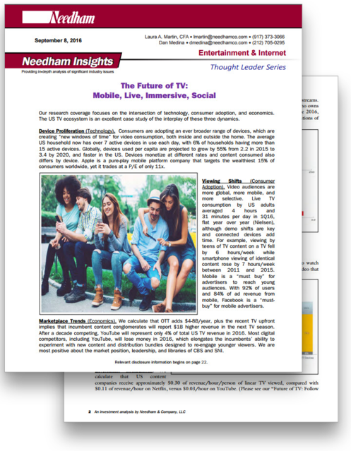 diristea's tweet photo. #FreeWheelVMR data fuels this Needham &amp; Company research on the future of TV. Download: https://t.co/opijvX3jDq https://t.co/UdrH0x2kFf