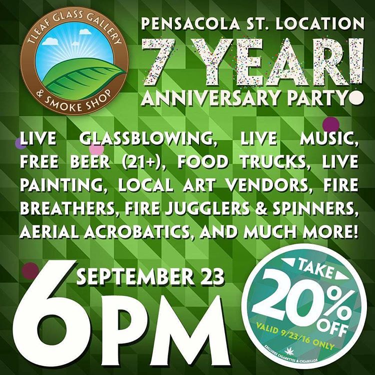 TobaccoLEAFinc's tweet photo. 9 days away!
#TLeafParty #party #freebeer #glassblowing #Tallahassee #Tally #Florida #FSU #FAMU #TCC #heady #TLeaf https://t.co/gWJQyxOWUa