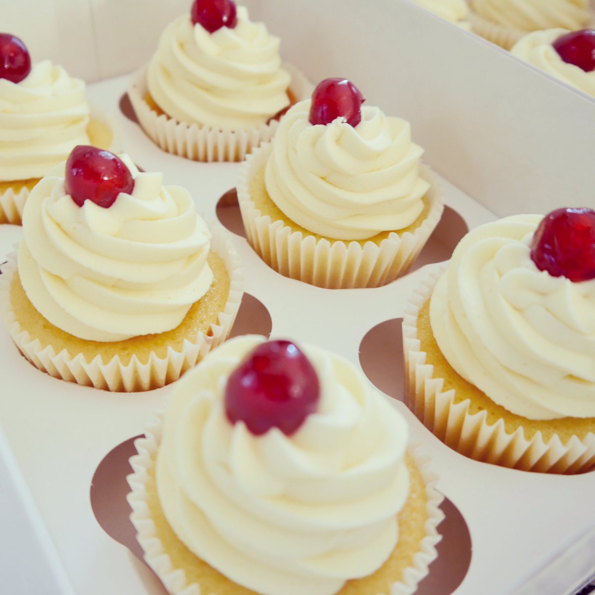 Beaumontsbakery's tweet photo. Simply delicious cherry cupcakes What more do you need with your latte? #coffeestop #cherrycupcake #delicious https://t.co/9DLVWLDJoc
