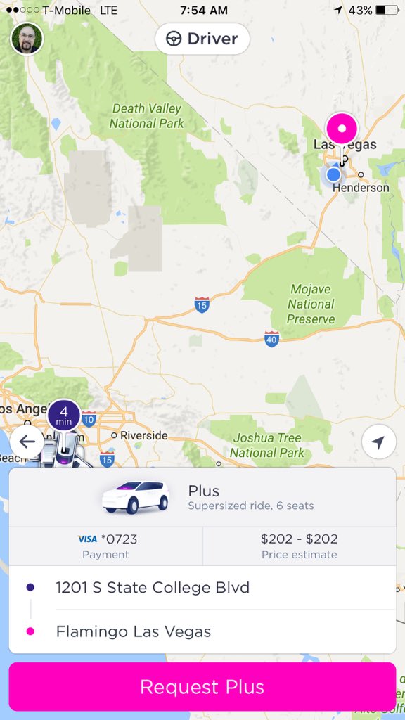 JorgeSibauste's tweet photo. @lyft @Uber #NeverAgain will drive passengers 4 #Lyft to #LasVegas #LyftStealsfromdrivers #LyftSucks #DriveUber https://t.co/j7lx2kLxUv