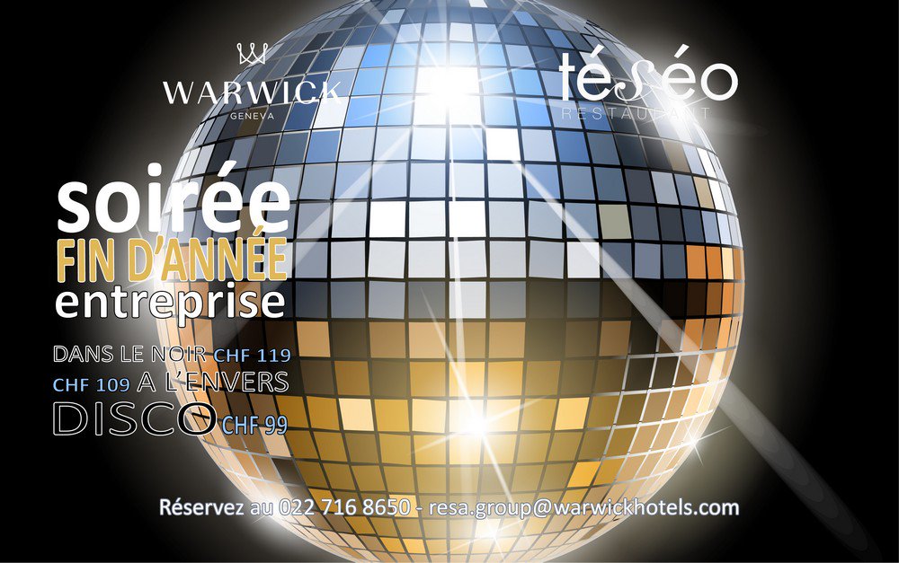 WarwickGeneva's tweet photo. Venez au #WarwickGeneva pour vos #fêtes de fin d'année
#soireedefind'annee #soireedentreprise #noel #nouvelan https://t.co/J8EGliv7VL