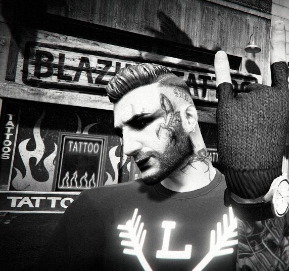 #StraightEdge on #LosSantosSanAndreas. #GTAOnline #PS4 #SnapmaticApp #SocialClub #R* #Tattoos #HardcorePunkRock.