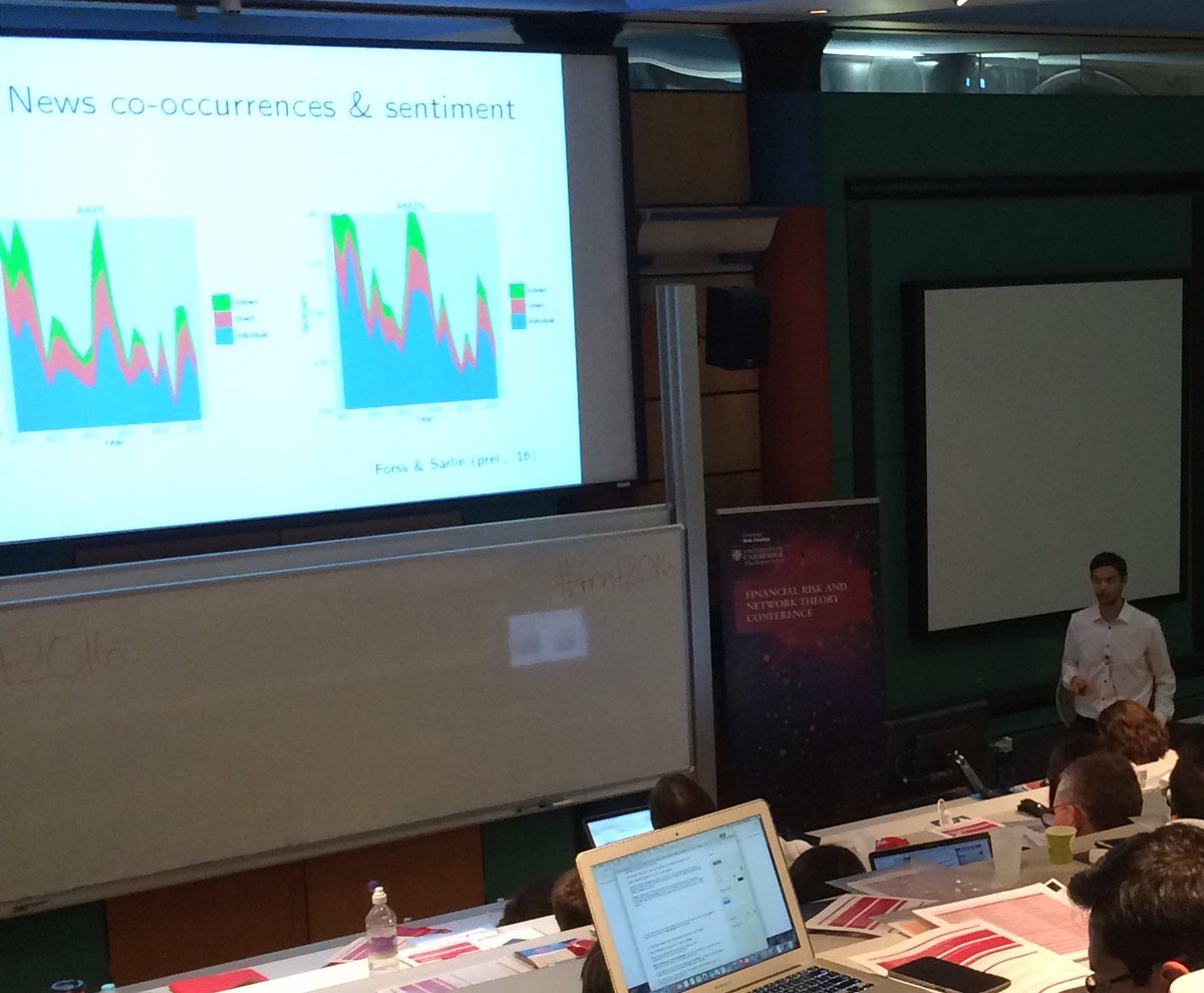 Robotressing's tweet photo. #frnt2016 @Cambridge_Uni @AlmaxAnalytics CoFounder @pesarlin Presents! #MachineLearning #risk #AI https://t.co/EOs4xbUW2u