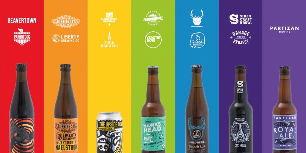 On sat at the rainbow of seven colors at <a href="/BeavertownBeer/">Beavertown Brewery</a> ! 7 UK &amp; 7 kiwi breweries playing the game together! Awww