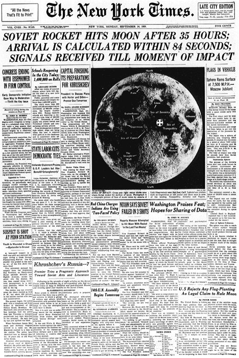 AircraftArchaeo's tweet photo. #OTD 1959: Luna 2 is 1st human object to touch another celestial object. #GoogleMoon map: https://t.co/oGveVMRRm7 https://t.co/z0uxT0THLr