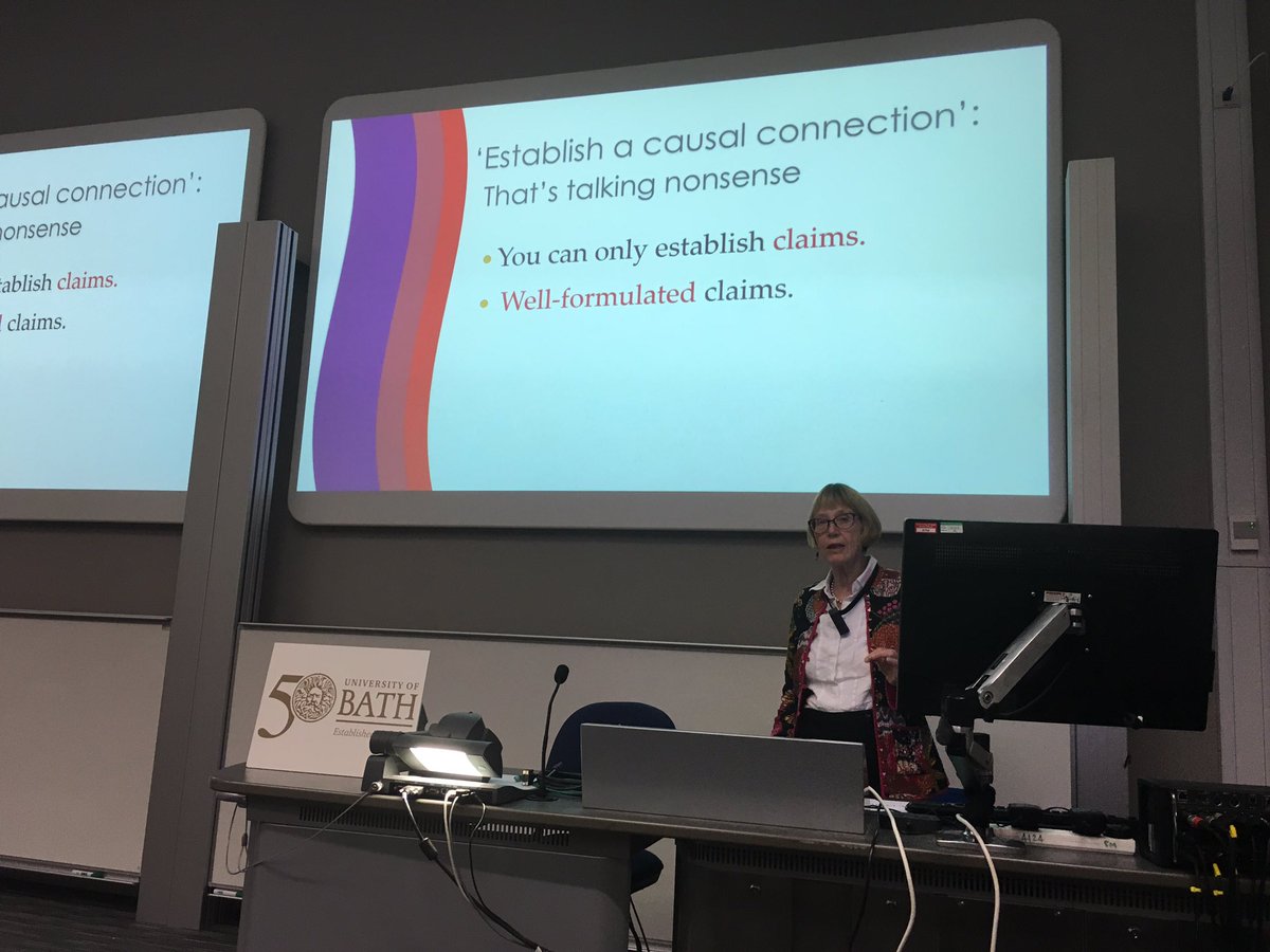 UniofBathIPR's tweet image. Prof Cartwright begins with a philosophical point, taking issue with 'loose talk'. #policyfuture