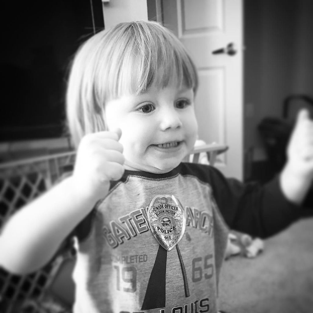 dvorakmd's tweet photo. Practicing being "strong" after getting a cool sticker from @bloomington_mn police at @cfa… https://t.co/0My9rhmadp https://t.co/v9zfH4nRwh