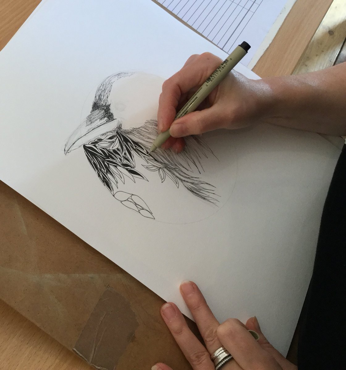 CeredigionCraft's tweet photo. Artist Jo Taylor at work whilst stewarding at Llanerchaeron today https://t.co/uMCenblBPO