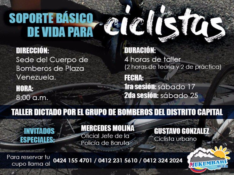 Taller de Primeros Auxilios para Ciclistas ve.ciclismototal.net/noticias/item/…