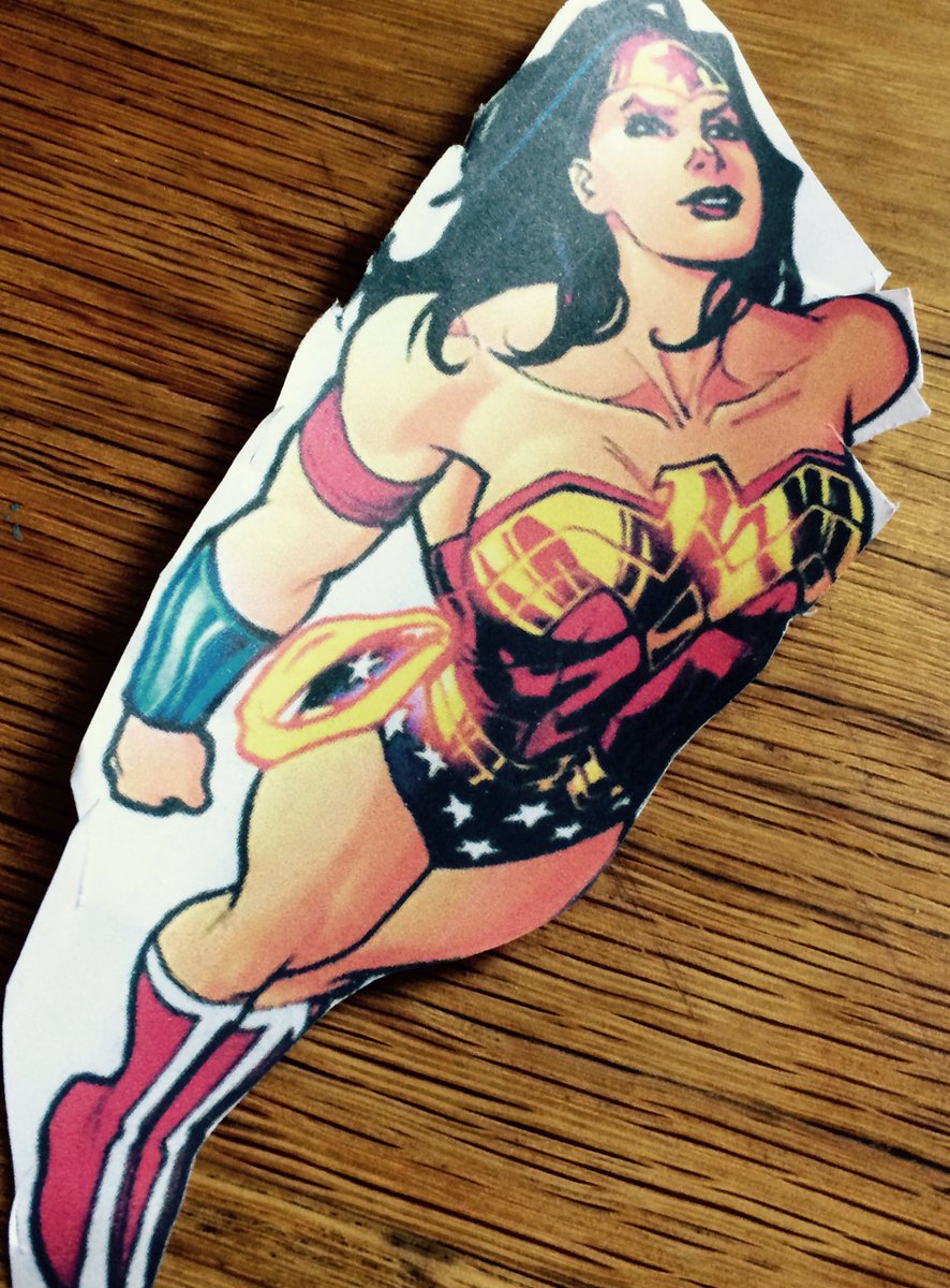 ktb2007's tweet photo. #3goodthings: new #commsforgood connection made at #NMLDN16; feeling positive; #WonderWoman cutout gift from 4yo ๐ https://t.co/TqjgRePCUo