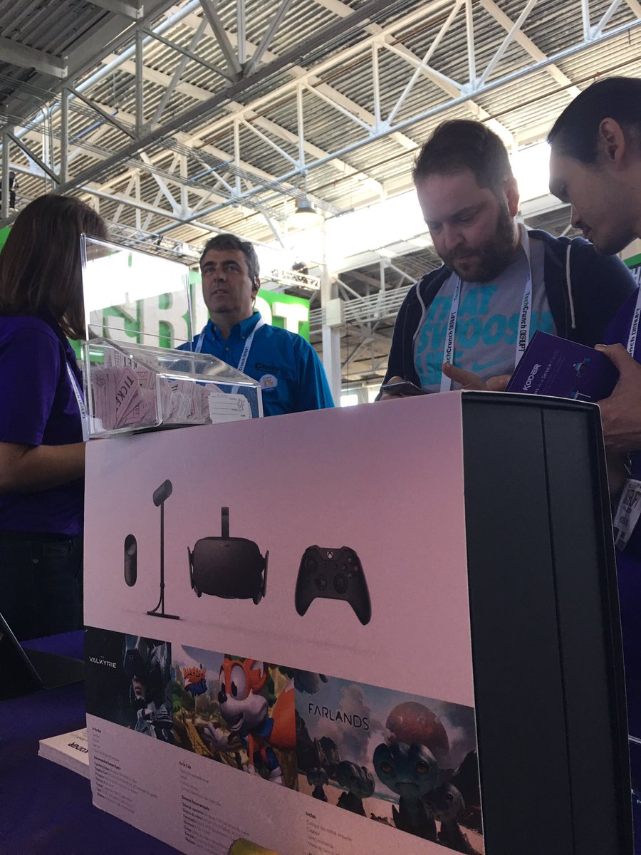 elmerm's tweet image. Win an Oculus Rift at the Koder booth in 20 mins. #tcdisrupt #koder