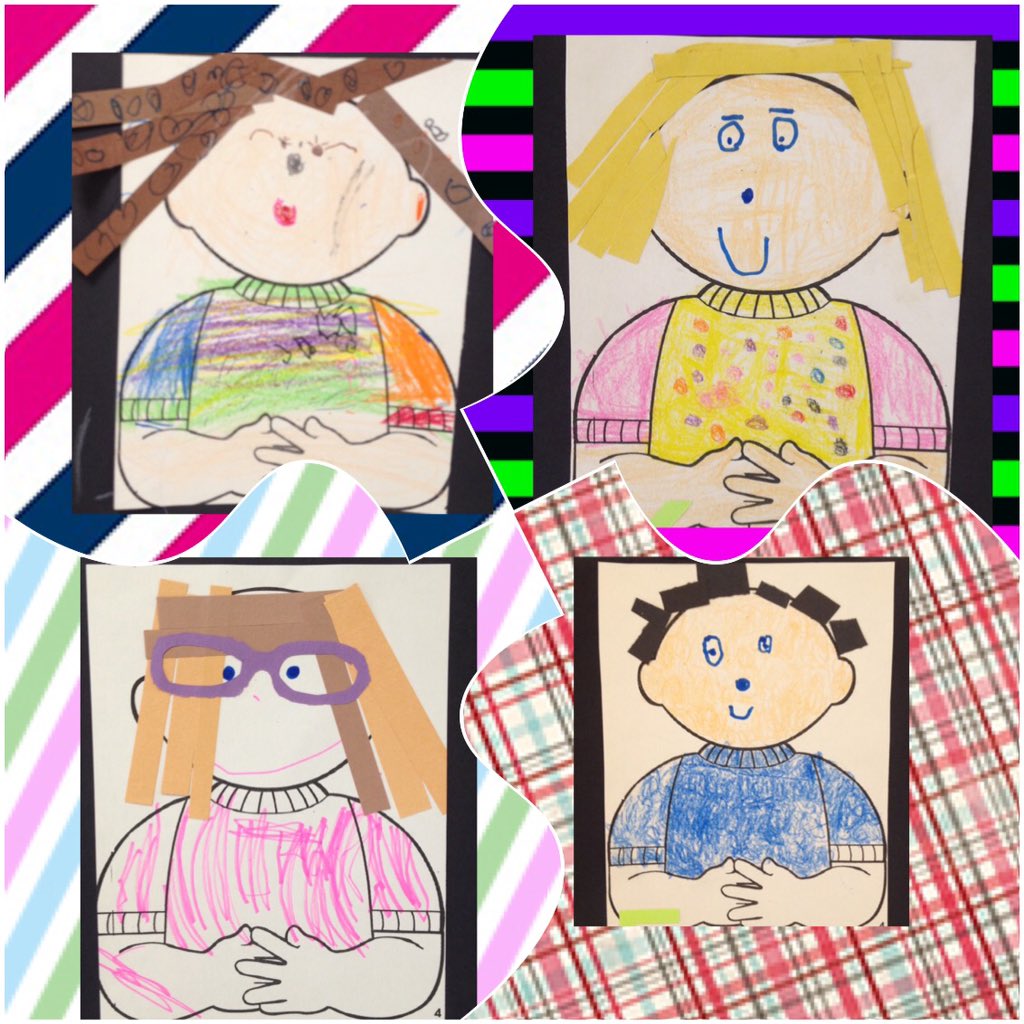sfuswildcats's tweet photo. SFS kindergarten "self portraits". How we see ourselves... 
I see a #futurevangogh 😉🎨🖍 https://t.co/iuXIJuuRva