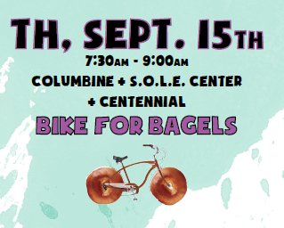 UCCSSustainable's tweet photo. Tmr - Bike for campus for FREE bagels and coffee -- 7:30-9am https://t.co/A7acUBdIXI