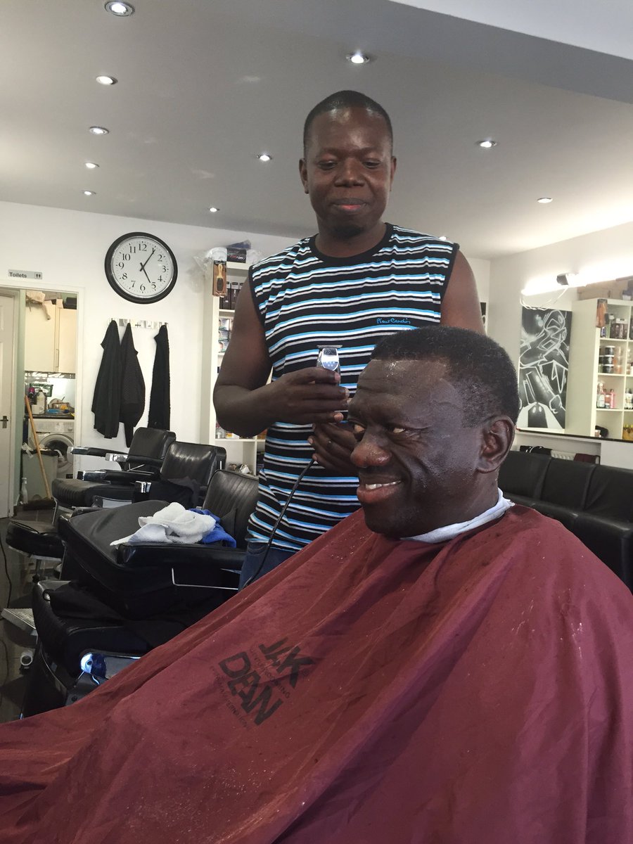 Alex fm Mutungo, Kampala, gave me a haircut today in Oxfordshire, UK. Was looking for barber shop when he called me!