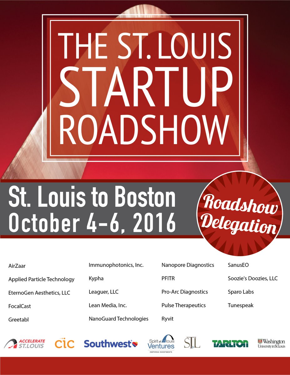 Congrats to the startups selected for the #STLroadshow to Boston!