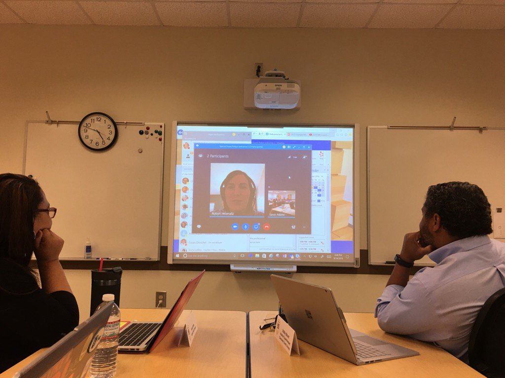 FredaWilliams's tweet photo. Connecting with @RobynHrivnatz on @Skype to welcome the GA #MIEExpert welcome @sandiadams #RobynRocks https://t.co/VvZRerA5cG