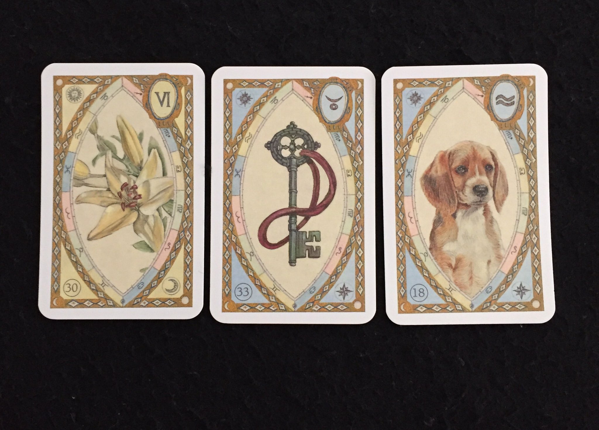 桜野カレン 本日のルノルマンカード ユリ 鍵 犬 10年後の自分はどうなっていたいのか 10代の頃に思い描いていた自分になっているのか 自分の歴史と未来を見つめなおすことが 最良の方法です ルノルマンカード 占い 占活部