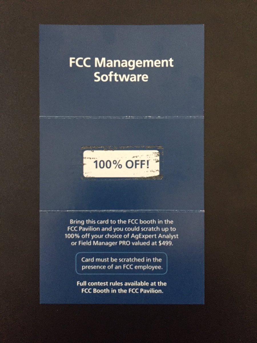 sliebel's tweet photo. @FCCagriculture #FCCsoftware Congratulations to Bryan & Kim Beveridge winners of Field Manager PRO at #COFS16 https://t.co/lqe2mT8xAy