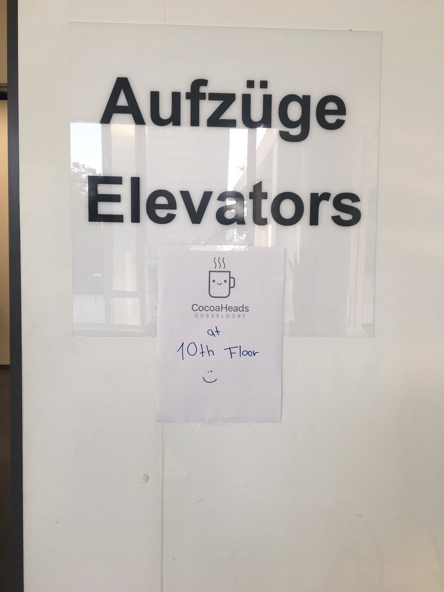 cocoaheads_dus's tweet photo. You can find us at the 10th floor with a beautiful view :) https://t.co/rUVI8qvwZK