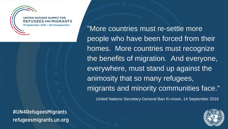 UN's tweet photo. "Refugee &amp; migration challenge is one we can &amp; must tackle together."

https://t.co/Xj1cbdgYNQ
#UN4RefugeesMigrants https://t.co/keGotUzg2J
