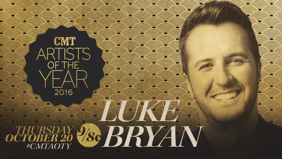 lukebryan's tweet photo. Thankful to be included again. Tune in October 20 at 9/8c on @CMT. #CMTAOTY https://t.co/casBshkRot