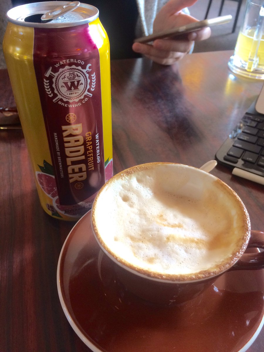 crstnalee's tweet photo. #GrapefruitRadlers &amp; #Cappuccinos for DAYZZZZ @redbrickguelph @WaterlooBrewing https://t.co/i0TXaDArVp
