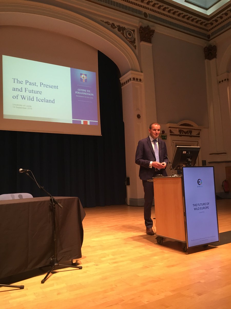 enhanceitn's tweet photo. Gudni Johannesson, president of Iceland, speaking  now on the Future of Wild Iceland at @UniversityLeeds #eurwild https://t.co/UNxxBBY8zF