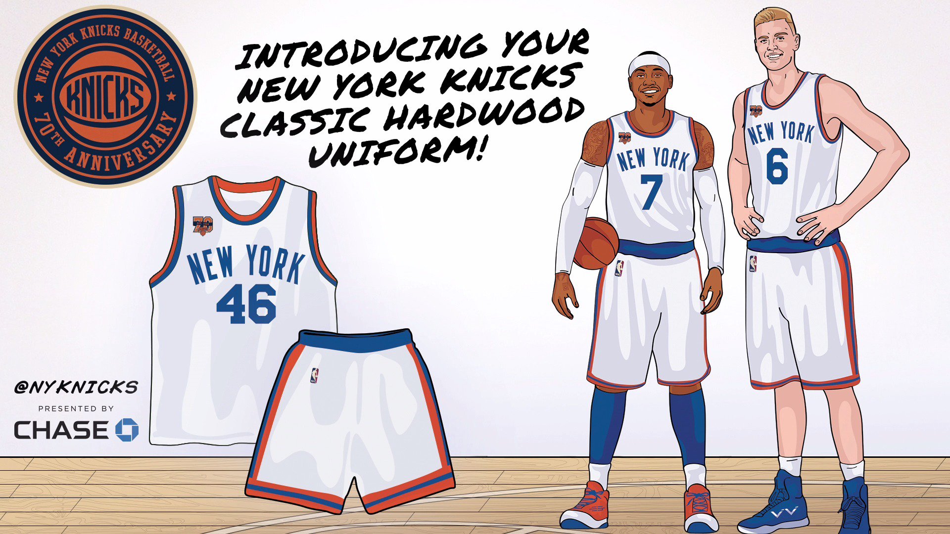 LOOK: Knicks unveil throwback Hardwood Classics jerseys 