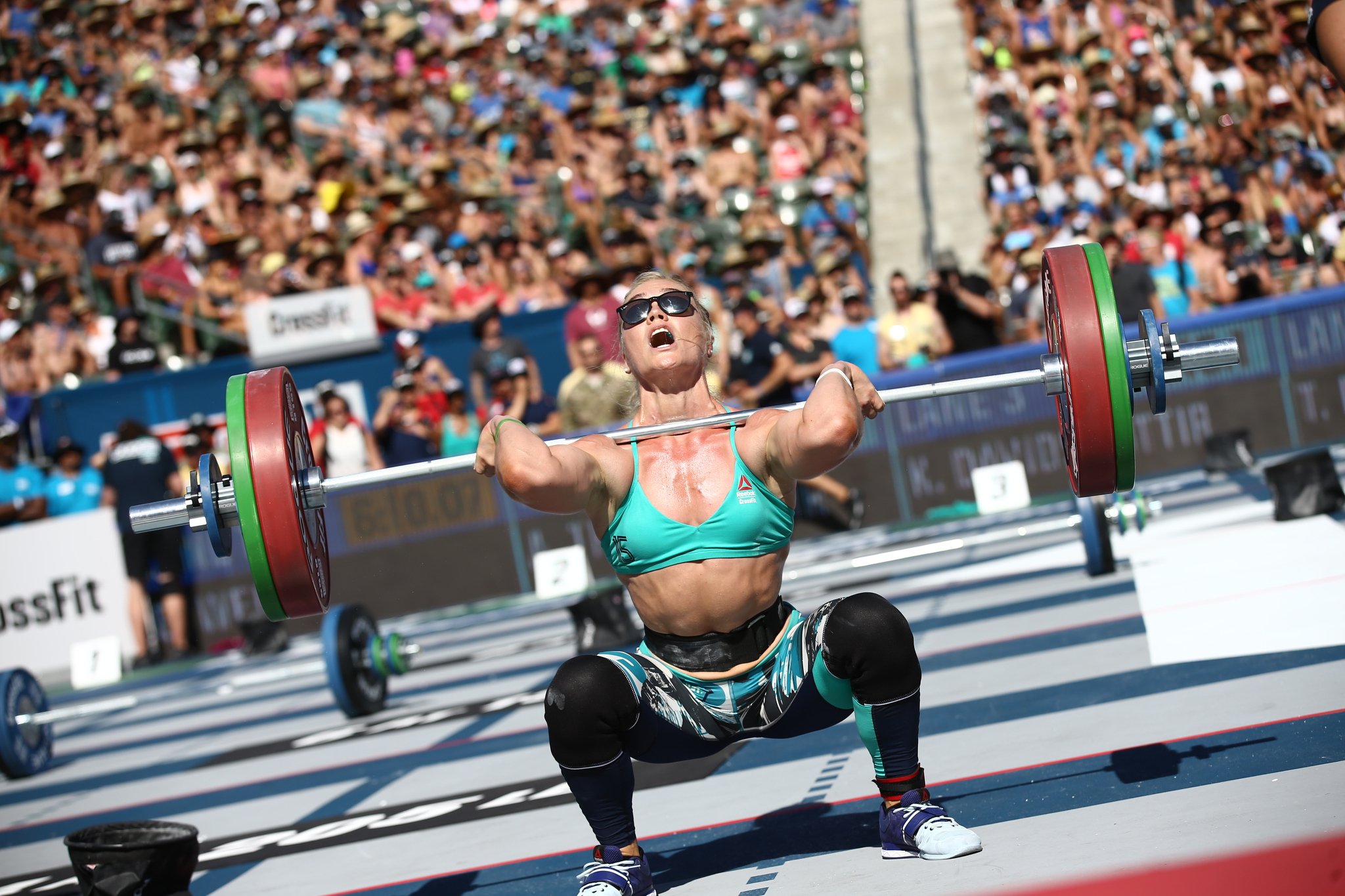 The CrossFit Games on X: .@katrintanja during Squat Clean Pyramid at the  2016 Reebok CrossFit Games.  / X