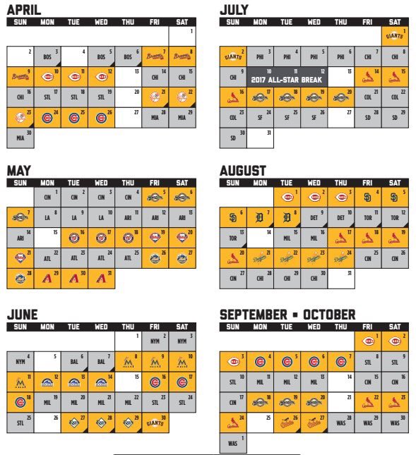 Pirates Schedule Printable