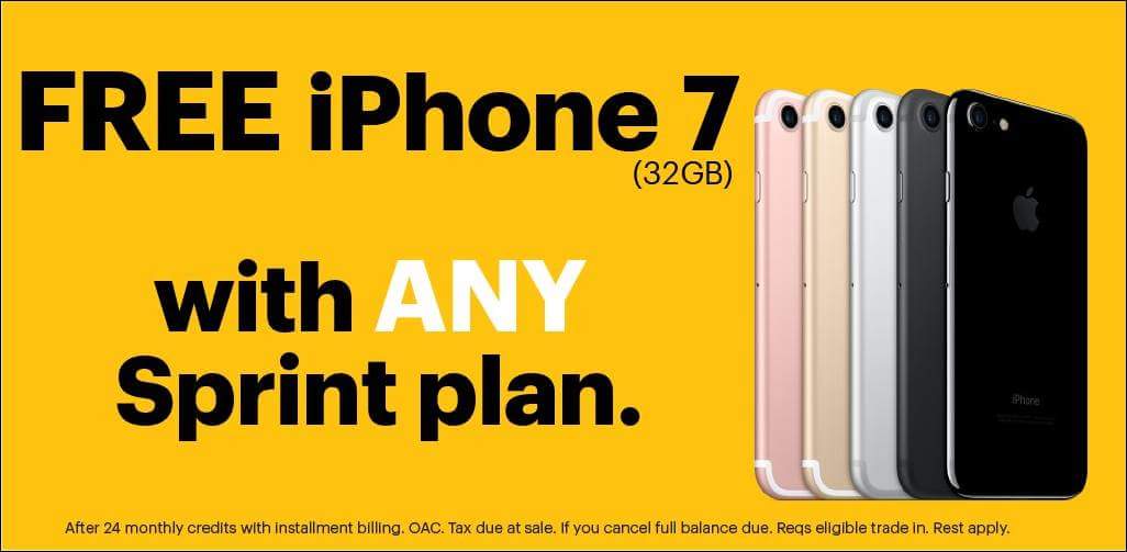 txgsmith01's tweet photo. The #iPhone7 is FREE w/ ANY Sprint plan. Just trade in your iPhone 6/s. https://t.co/gS0Lg5qIPh https://t.co/wkC0pCy0cb