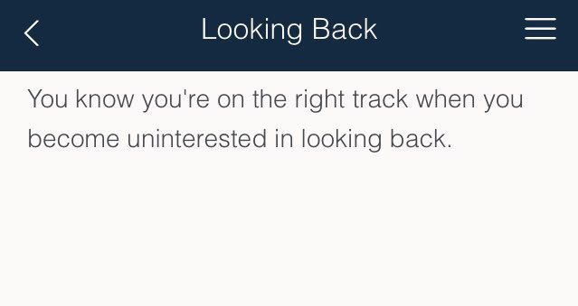 Looking Back