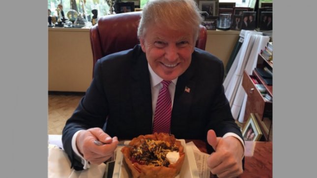SirMikeSaLott's tweet photo. The Championship Game is called the Taco Bowl #InTrumpsNFL https://t.co/1l1egy8eHA