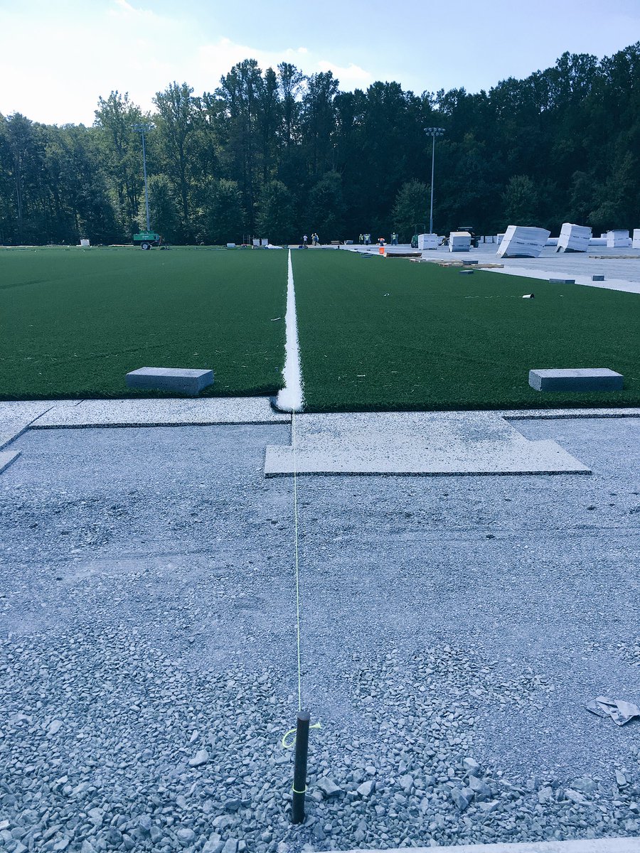 ICSOps's tweet photo. That center line. 
.@ICSEagles .@ICSAthletics #EaglesAthleticComplex https://t.co/dTol13YT0K