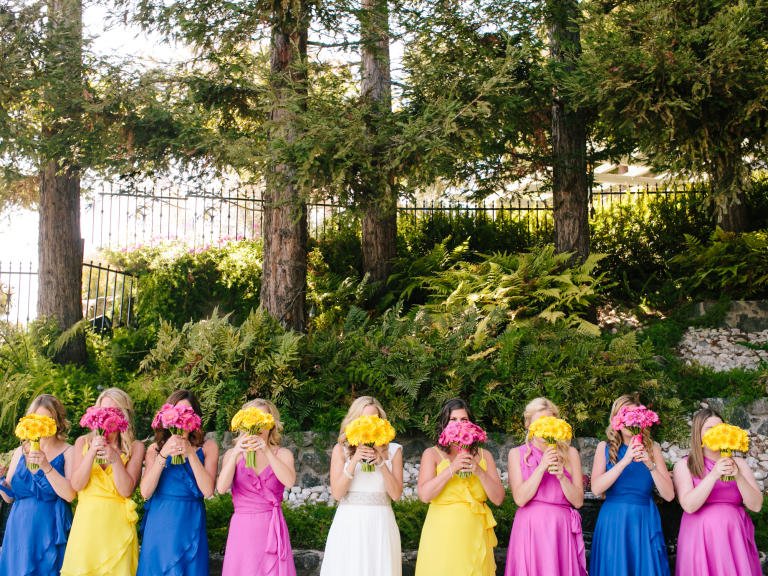 Who says you can only have one or two wedding colors? Your palette can be a rainbow! #weddingwednesday