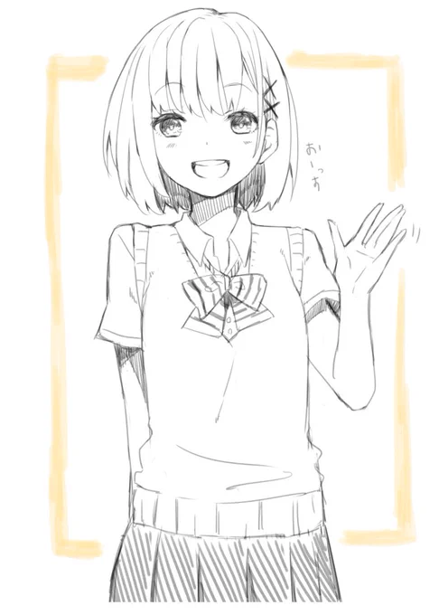 ちょっと息抜きに
#手癖で女の子を一人描いてください 