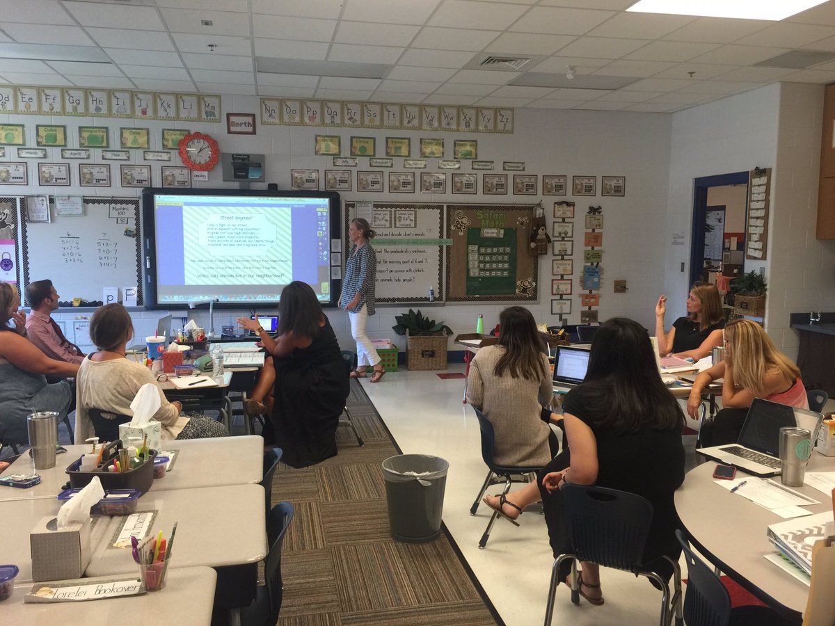 1st grade teachers also working hard in PLC on standards-based ELA lesson! #soproud <a href="/KnoxCoElemELA/">KCS Elementary ELA</a>