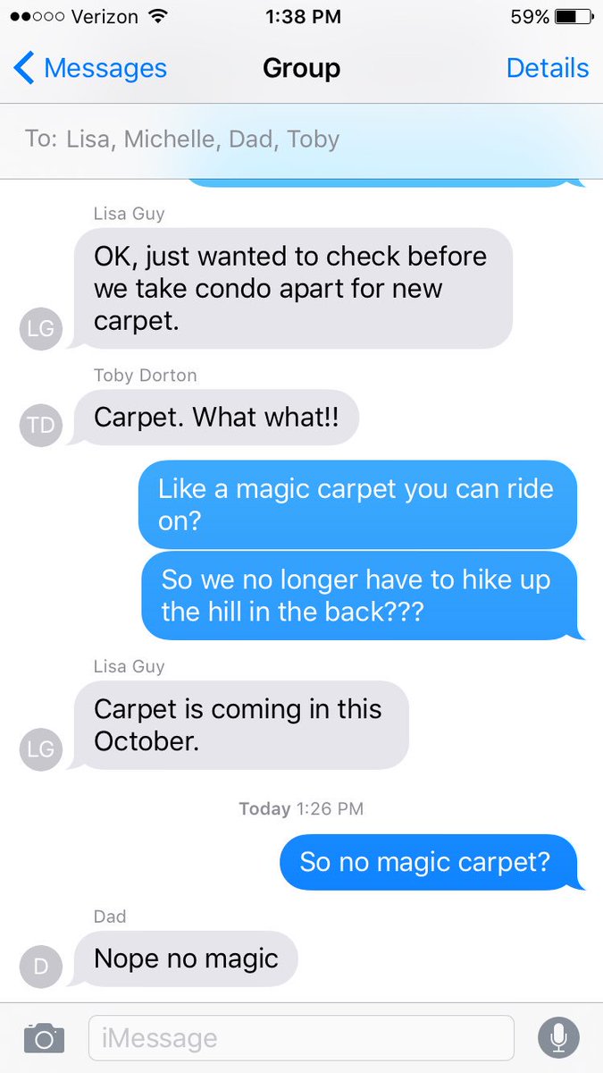 JackieGuy8's tweet photo. That awkward moment when no one in your family appreciated you sense of humor .... 😂🙃 #familygrouptext #nomagic https://t.co/I2v7fM6w4n